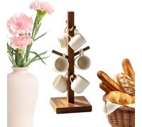 Genérico Mug Tree Stand Cup Wooden Storage Tree with 6 kitchen countertops