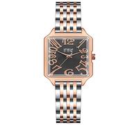 Genérico Mujer Banda de Banda de Reloj Banda de habitación Reloj de Reloj Digital de Oro para Mujer Reloj de Mujer Encanto Reloj Digital Relojes (Black, One Size)