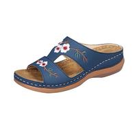 Genérico Mujer Cómodo Zapatos De Ocio Ligeros Ortopédicos Sandalia Sandalias Mujer Verano Cómodo Sandalias Playa Cuña Para Primavera Rhinestone Verano Casual Moda Vestida, azul, 36 EU