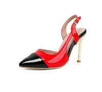 Genérico Mujer Sexy Tacón Alto Tacones De Verano Correa Cruzada En El Tobillo Tacones De Vestido con Hebilla Punta Puntiaguda Destalonado Zapatos para Fiesta De Graduación