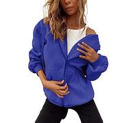Generico Mujer Sudadera Goth Punk Y2k Impreso De Manga Larga Con Capucha Y Cuello Redondo Casual Con Cremallera Y Equipada Con Bolsillos Boleros Mujer Elegante 2025 Fresco, Blu-b, L