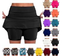 Genérico Mujers Falda Deportiva con Pantalones Cortos Interiores Transpirable 2 en 1 Faldas con Bolsillo para Tenis Golf Correr Gimnasio Faldas de Tenis para Mujer Elegante Pantalones Cortos