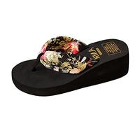 Genérico Mulas Chanclas Mujer Verano Cómodo Cuentos, Tong Mujer Ortopédica Verano Chic, Sandalias De Plataforma Ligeras Suela Gruesa Antideslizante, Estilo Casual, Zapatos Para Playa, Negro , 37 EU
