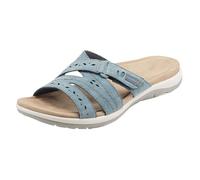 Genérico Mule Femme Chanclas Abiertas de Cuero para Mujer Zapatillas de Verano Moda Playa y Exteriores (Sky Blue, 36)