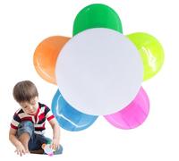 Genérico Multi-Colored Highlighters - Petal-Shaped Fluorescent Markers 9.5x9.5x2cm & 10x10x2cm | Portable Student Pens For School, Study, Notes, And Coloring And Light Highlighters.