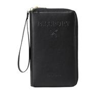 Genérico Multi-Functional RFID Passport Wallet for Women and Men,Passport Holder for Travel, Essentials - Wallet Cover Case Anti-Theft Protective Case (Navy Blue)