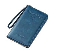 Genérico Multi-Functional RFID Passport Wallet,RFID Passport Wallet Women Travel Document Holder,for Credit Cards,Tickets and Cash (Royal Blue)