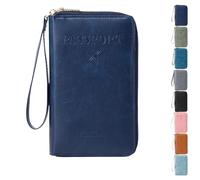 Genérico Multi-Functional RFID Passport Wallet, Rowgins Passport Holder Covers Case with Safe Zipper, PassportWallet For Travel (Style-A)