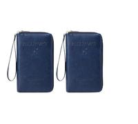 Genérico Multi-Functional RFID Passport Wallet, Travel Wallet for Men & Women, RFID Passport Holder (Blue*2PCs)