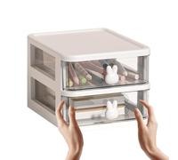 Genérico Multi Layer Desk Organizer - Drawer Tower | Tabletop Organizer | Space Saving Box With Drawers For Working Place, Home, Bedroom, Classroom Cute PP Makeup Storage