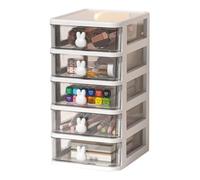 Genérico Multi Layer Desk Organizer - Drawer Tower | Tabletop Organizer | Space Saving Box With Drawers For Working Place, Home, Bedroom, Classroom Cute PP Makeup Storage