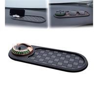 Genérico Multifunction Car Anti-Slip Mat, Rotatable Anti Skid Car Dashboard Pad with Temporary Parking Number, Dashboard Mobile Phone Holder, for Phones, Sunglasses, Keys, Gadgets (Gray-B)