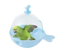 Genérico Multifunctional Bird Bath - Interactive Hangable Toy for Parrots | PC ABS with Easy Clean Build, Shower Play Bowl, Bathing Accessory for Lovebirds Canaries Medium Large Indoor