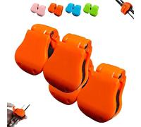 Genérico Multifunctional Rod Holder, Portable Beach Surf Fishing Rod Clips, Wall Mounted Fishing Auto Fixed Clip, Lure Hook and Rod Ties Cable Holders Fit for Various Size Pole (Orange,4 PCS)