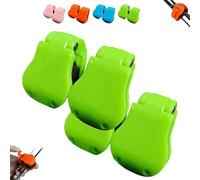 Genérico Multifunctional Rod Holder, Portable Beach Surf Fishing Rod Clips, Wall Mounted Fishing Auto Fixed Clip, Lure Hook and Rod Ties Cable Holders Fit for Various Size Pole (Green,4 PCS)
