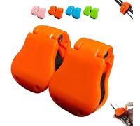 Genérico Multifunctional Rod Holder, Portable Beach Surf Fishing Rod Clips, Wall Mounted Fishing Auto Fixed Clip, Lure Hook and Rod Ties Cable Holders Fit for Various Size Pole (Orange,2 PCS)