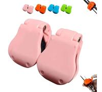 Genérico Multifunctional Rod Holder, Portable Beach Surf Fishing Rod Clips, Wall Mounted Fishing Auto Fixed Clip, Lure Hook and Rod Ties Cable Holders Fit for Various Size Pole (Pink,2 PCS)