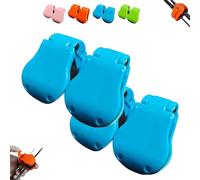Genérico Multifunctional Rod Holder, Portable Beach Surf Fishing Rod Clips, Wall Mounted Fishing Auto Fixed Clip, Lure Hook and Rod Ties Cable Holders Fit for Various Size Pole (Blue,4 PCS)