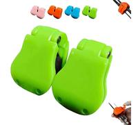 Genérico Multifunctional Rod Holder, Portable Beach Surf Fishing Rod Clips, Wall Mounted Fishing Auto Fixed Clip, Lure Hook and Rod Ties Cable Holders Fit for Various Size Pole (Green,2 PCS)