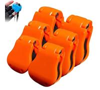 Genérico Multifunctional Rod Holder, Wall Mounted Fishing Pole Straps, Tackle Ties Cable Holders Fit, Portable Beach Surf Fishing Rod Clips Fixed Ball (Orange,6Pcs)