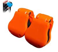 Genérico Multifunctional Rod Holder, Wall Mounted Fishing Pole Straps, Tackle Ties Cable Holders Fit, Portable Beach Surf Fishing Rod Clips Fixed Ball (Orange,2Pcs)