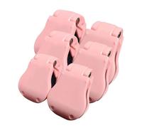 Genérico Multifunctional Rod Holder, Wall Mounted Fishing Pole Straps, Tackle Ties Cable Holders Fit, Portable Beach Surf Fishing Rod Clips Fixed Ball (Pink,6Pcs)