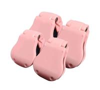 Genérico Multifunctional Rod Holder, Wall Mounted Fishing Pole Straps, Tackle Ties Cable Holders Fit, Portable Beach Surf Fishing Rod Clips Fixed Ball (Pink,4Pcs)