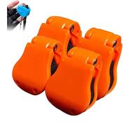 Genérico Multifunctional Rod Holder, Wall Mounted Fishing Pole Straps, Tackle Ties Cable Holders Fit, Portable Beach Surf Fishing Rod Clips Fixed Ball (Orange,4Pcs)
