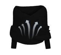 Generico Multifunctional Scarf with Sleeves, Shrugs for Women, Knitted Wrap Sweater Scarf, Scarf with Sleeves for Travel, Outdoor Knitted Scarf for Travel, and Outdoors, Negro , riferimento alla