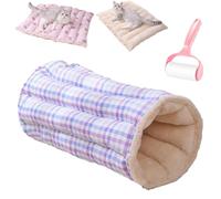 Genérico Multifunctional Soft Thicken Cat Tunnel Bed,Collapsible Reversible Indoor Winter Warm Cats Mats,Anti Slip Washable Plush Dual-Purpose Pet Bed Mat,for Rabbits, Kitten,Puppy
