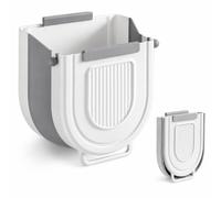 Genérico Multipurpose Hanging Collapsible Trash Can for Kitchen (Grey-10L)