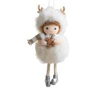 Generico Muñeca ángel, colgante llavero con forma de niña con cuernos | Decoración para ángel | Para niños, amigos, hombres y mujeres, pared casa de vacaciones, interior exterior, cumpleaños