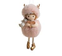 Genérico Muñeca Ángel | Llavero De Peluche Suave con Cuernos Y Luz Integrada - Decoración Navideña De Ángel - para Familia Amigos Hombres Niños Fiestas Cumpleaños Decoración del Hogar Regalos