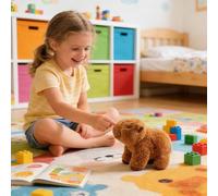 Genérico Muñeca Capibara Eléctrica | Juego Interactivo De Simulación,Juguete Saltarín Eléctrico para Niños | para Salón Dormitorio Estudios Viajes Niños Niñas Adolescentes Jóvenes