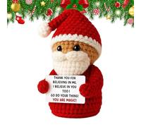 Generico Muñeca De Ganchillo De Papá Noel | Regalos De Navideña | Muñeca De Ganchillo De Papá Noel con Postal - para Amigos Familia Adolescentes Y Colegas