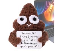 Generico Muñeca de ganchillo | Motivante hecho a mano | Figura motivacional con mensaje positivo | para colegas, amigos, familia, casa, oficina, escritorio, cumpleaños, San Apreciación