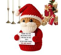 Generico Muñeca De Navidad De Ganchillo,Decoración Linda Para Las De Invierno | Muñeca Inspiracional De Papá Noel Para Un Buen - Para Amigos Familia Adolescentes Y Colegas