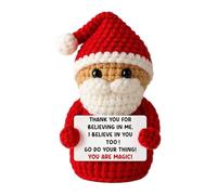 Generico Muñeca De Navidad De Ganchillo - Decoración Navideña - Muñeca Inspiracional De Papá Noel para Un Buen | para Amigos Familia Adolescentes Y Colegas