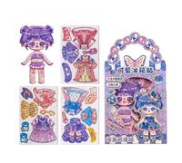 Generico Muñeca magnética para vestir, combinaciones mixtas de ropa coleccionable, juguete de muñeca de vestir para niños, para amantes de los coleccionistas, niños, alumnos pequeños, fiestas en casa