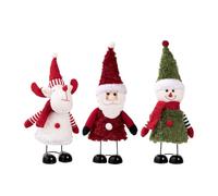 Genérico Muñeca Navideña | Figura Telescópica De Pie De Papá Noel, Muñeco De Nieve Y Alce | Muñeca Decorativa De Mesa - para Repisa, Salón, Mesita de Noche, Niños y Niñas