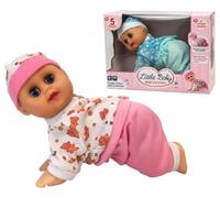 Generico Muñeca parlante gattonante muñeca ride y canta llama a mamá papá cierra los ojos Gattona como un verdadero bebé emite sonidos canta ride dice mamá y papá, colores surtidos (a)