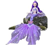 Genérico Muñeca Sirenita, De Princesa Película Clásica Inspirada | Colección Exquisita Y Suave Móvil, Regalo Cumpleaños para El Día Los Niños Navidad