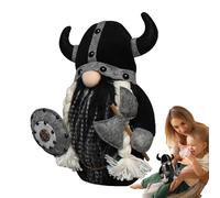 Generico Muñeca vikinga, peluche enano vikingo | Sin rostro medieval elfo decoración navideña, gnomos gladiadores, de mesa para estante de bandeja de bandeja más niveles