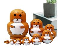 Genérico Muñecas Anidadas Infantiles, Juguetes Educativos de Apilar con Diseños de Animales, Muñecas Matrioshkas Rusas Tradicionales, para Niños Niñas Coleccionistas Amantes del Arte Decoración del