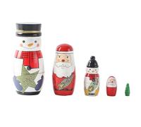 Genérico Muñecas Apilables - Juego De 5 Coloridas Muñecas Rusas Anidadas, Figuras De Madera Hechas A Mano | Decorativos para El Hogar para Mesa De Comedor, Mesita De Noche, Mesa De Centro Y