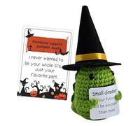 Genérico Muñecas De Ganchillo Positivas: Muñecas De Punto De Apoyo Emocional, Ganchillo De Felpa Hecho A Mano, Lindos De Piña Motivacionales con Tarjeta, Pequeño Juguete De Estímulo para Decor