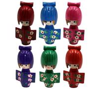 Genérico Muñecas De Madera,Estatuillas De Muñecas De Madera con Kimono - Figurines Tradicionales De Pie, Decoración Coleccionable para Estantería Mesilla Comedor