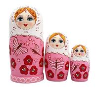 Genérico Muñecas Matrioskas para Niños | 10 Piezas Madera Juguetes Pintados A Mano - Muñecas Apilables Rusas,para Thanksgiving Y Cumpleaños Oficinas Hogar Salón Dormitorio Escuela