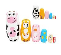 Genérico Muñecas Rusas - Muñeca Rusa de Madera 6 Capas con Diseño de,Suministros para Fiestas de ciones Decoración para Hogar Oficina Dormitorio Aula