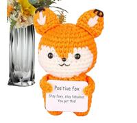 Genérico Muñeco Animal Crochet - Amigurumi Artesanal Encantador | Tarjeta Motivacional Incluida | Mascota Tejida Relajante | para Calma Y Ánimo | Detalle para Amigos